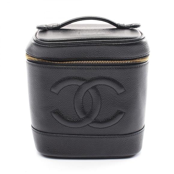 Chanel Handbags - CHANEL Cocomark Handbag Caviar Skin Grained Calf Black